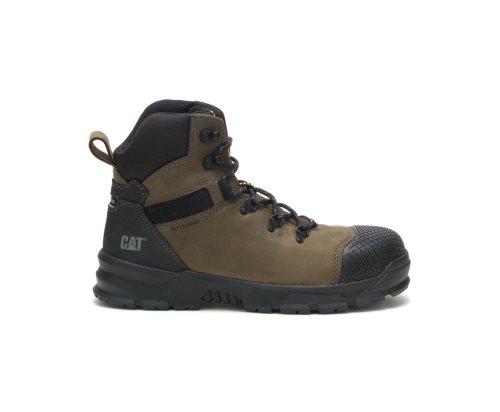 Botas De Seguridad Caterpillar CAT Accomplice X Impermeables Steel Puntera Hombre Verde Oliva Negras | CAT-549JO