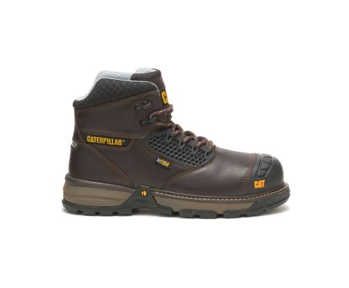 Botas De Seguridad Caterpillar CAT Excavator Superlite Cool Carbon Composite Puntera Hombre Marrones Oscuro | CAT-784KO