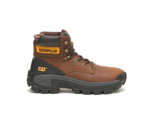 Botas De Seguridad Caterpillar CAT Invader Hi Steel Puntera Hombre Marrones Oscuro | CAT-803KO