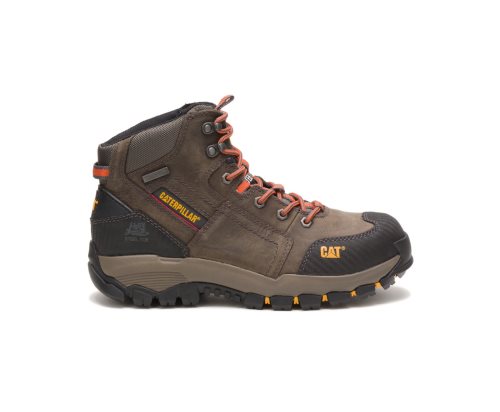 Botas De Seguridad Caterpillar CAT Navigator Mid Impermeables Steel Puntera Hombre Gris Oscuro | CAT-036ZR