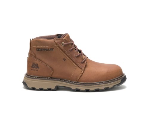 Botas De Seguridad Caterpillar CAT Parker Steel Puntera Hombre Beige Oscuro | CAT-753XP