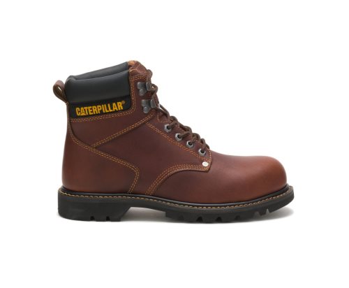 Botas De Seguridad Caterpillar CAT Second Shift Steel Puntera Hombre Marrones | CAT-504KR