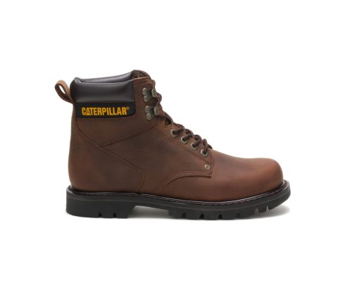 Botas De Seguridad Caterpillar CAT Second Shift Hombre Marrones Oscuro | CAT-574UY