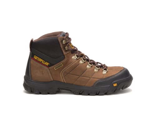 Botas De Seguridad Caterpillar CAT Threshold Impermeables Hombre Marrones | CAT-758XL