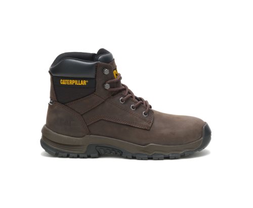 Botas De Seguridad Caterpillar CAT Upholder Impermeables Steel Puntera Hombre Chocolate Oscuro | CAT-486WF