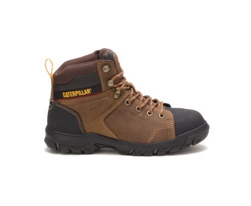 Botas De Seguridad Caterpillar CAT Wellspring Impermeables Metatarsal Guard Steel Puntera Mujer Marrones | CAT-246SQ