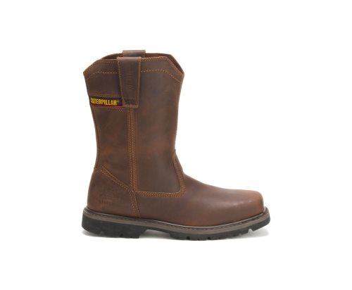 Botas De Seguridad Caterpillar CAT Wellston Pull On Steel Puntera Hombre Marrones Oscuro | CAT-348OV