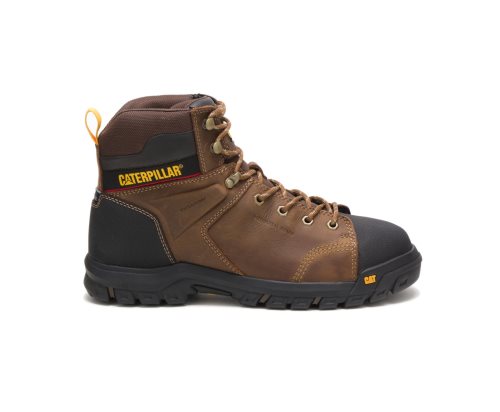 Botas De Seguridad Caterpillar CAT Wellspring Impermeables Metatarsal Guard Steel Puntera Hombre Marrones | CAT-516KO