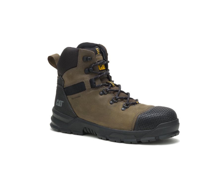 Botas De Seguridad Caterpillar CAT Accomplice X Impermeables Steel Puntera Hombre Verde Oliva Negras | CAT-549JO