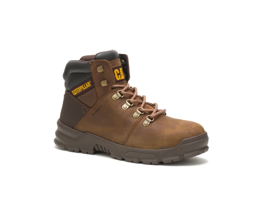 Botas De Seguridad Caterpillar CAT Charge Impermeables Alloy Puntera Hombre Marrones | CAT-027EC