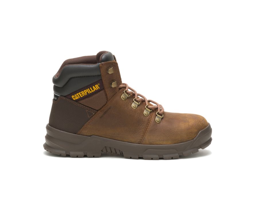 Botas De Seguridad Caterpillar CAT Charge Impermeables Alloy Puntera Hombre Marrones | CAT-027EC