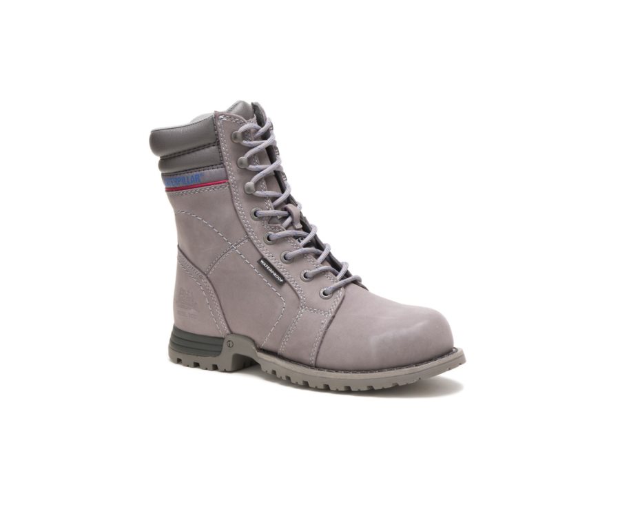 Botas De Seguridad Caterpillar CAT Echo Impermeables Steel Puntera Mujer Gris | CAT-807KT