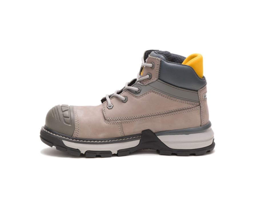 Botas De Seguridad Caterpillar CAT Excavator Superlite Impermeables Nano Puntera Mujer Arena Gris | CAT-310BA