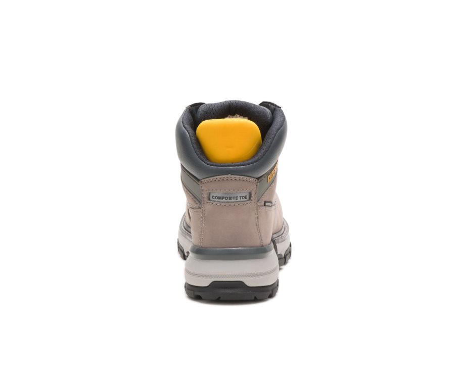 Botas De Seguridad Caterpillar CAT Excavator Superlite Impermeables Nano Puntera Mujer Arena Gris | CAT-310BA