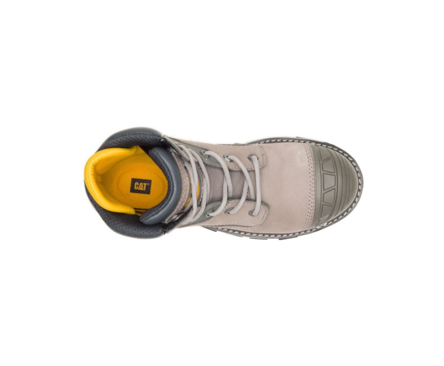 Botas De Seguridad Caterpillar CAT Excavator Superlite Impermeables Nano Puntera Mujer Arena Gris | CAT-310BA