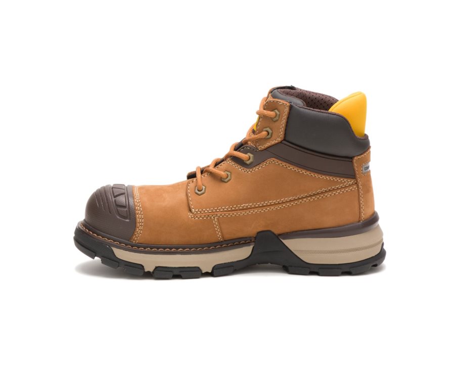 Botas De Seguridad Caterpillar CAT Excavator Superlite Impermeables Nano Puntera Mujer Marrones | CAT-459UL