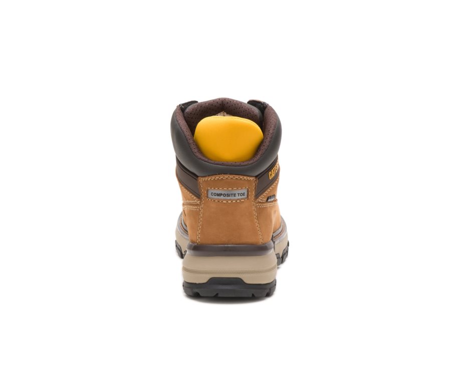 Botas De Seguridad Caterpillar CAT Excavator Superlite Impermeables Nano Puntera Mujer Marrones | CAT-459UL