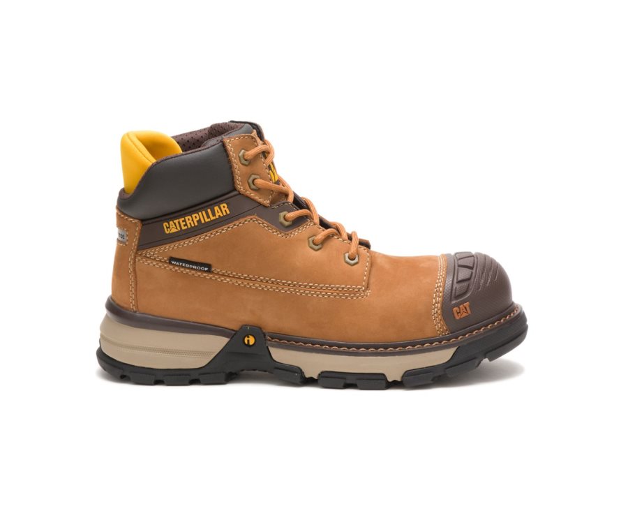 Botas De Seguridad Caterpillar CAT Excavator Superlite Impermeables Nano Puntera Mujer Marrones | CAT-459UL