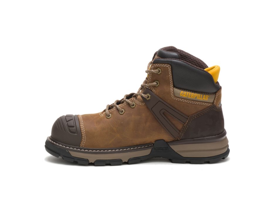 Botas De Seguridad Caterpillar CAT Excavator Superlite Impermeables Nano Puntera Hombre Verde Menta | CAT-690AM