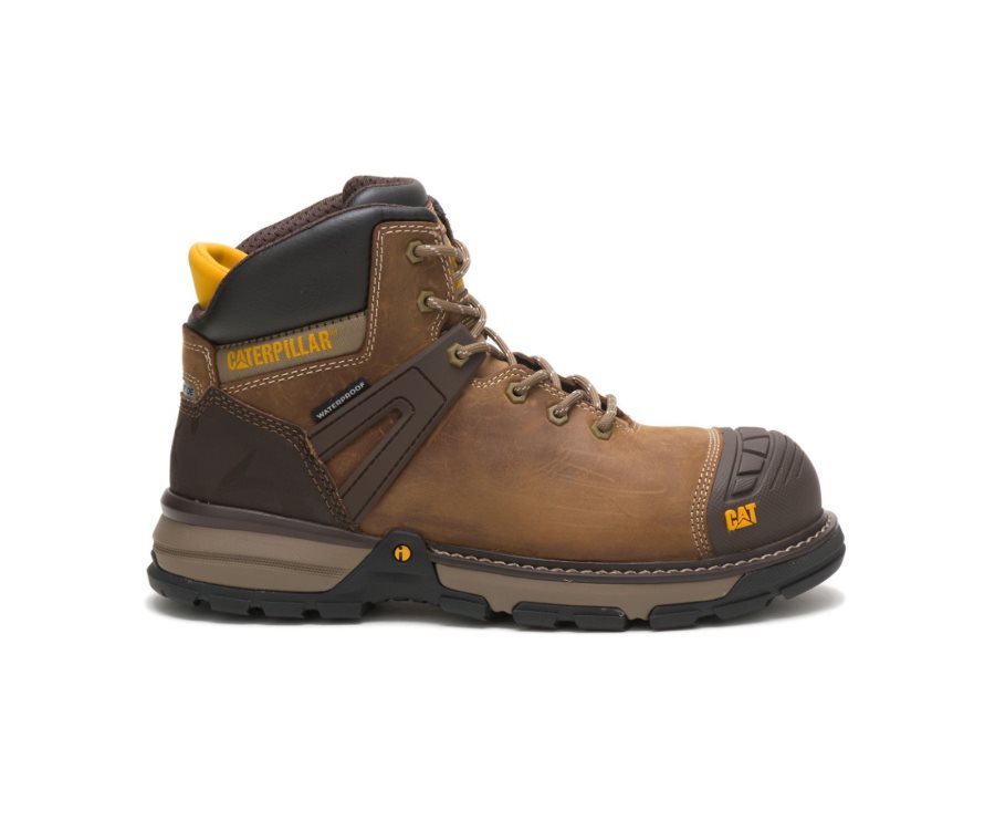 Botas De Seguridad Caterpillar CAT Excavator Superlite Impermeables Nano Puntera Hombre Verde Menta | CAT-690AM