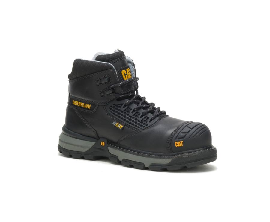 Botas De Seguridad Caterpillar CAT Excavator Superlite Cool Carbon Composite Puntera Mujer Negras | CAT-741KO