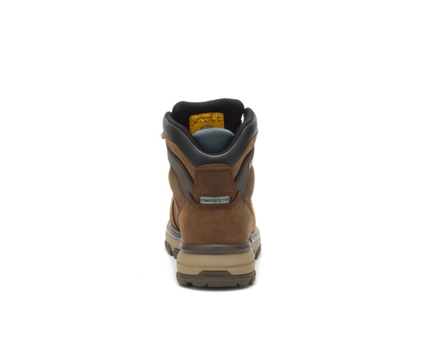 Botas De Seguridad Caterpillar CAT Excavator Superlite Impermeables Thinsulate™ Carbon Composite Puntera Mujer Marrones Oscuro | CAT-743KO