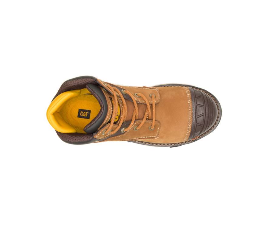 Botas De Seguridad Caterpillar CAT Excavator Superlite Impermeables Carbon Composite Puntera Mujer Marrones | CAT-745KO