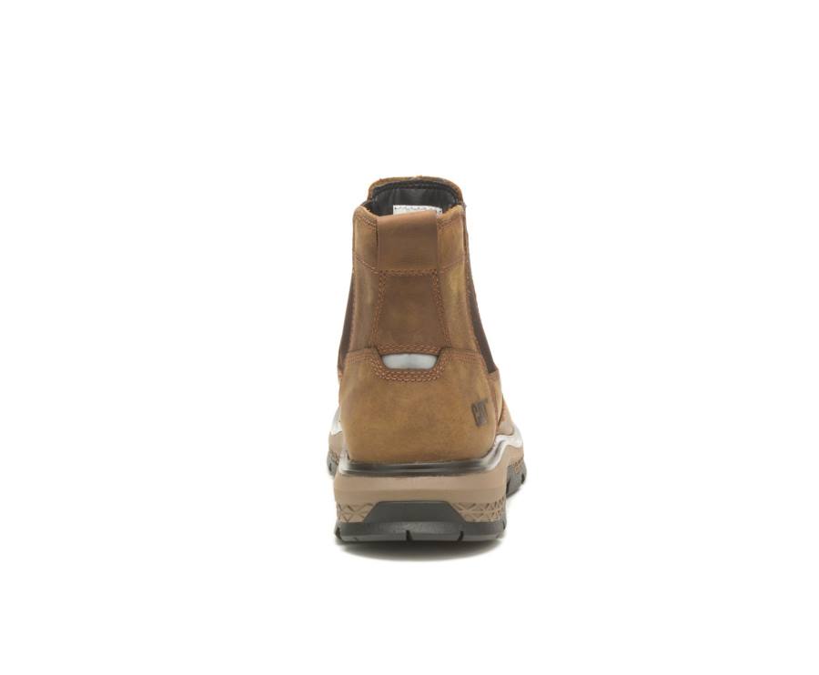 Botas De Seguridad Caterpillar CAT Exposition Chelsea Hombre Marrones | CAT-791KO