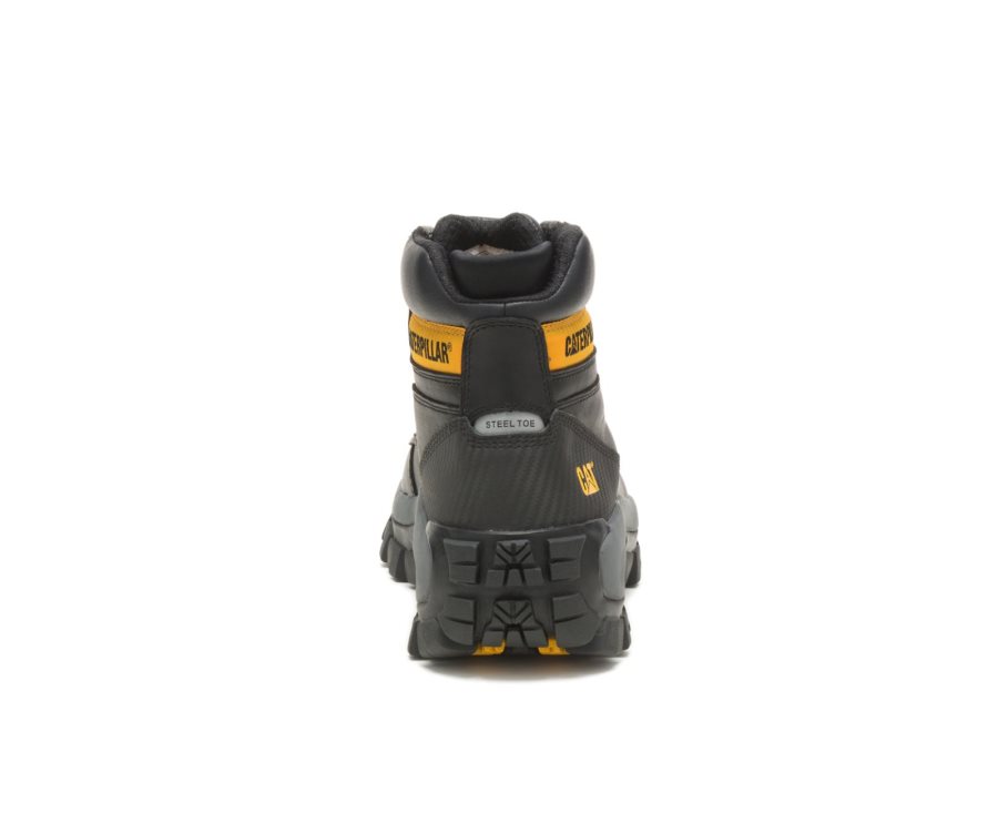 Botas De Seguridad Caterpillar CAT Invader Hi Steel Puntera Hombre Negras | CAT-856QU