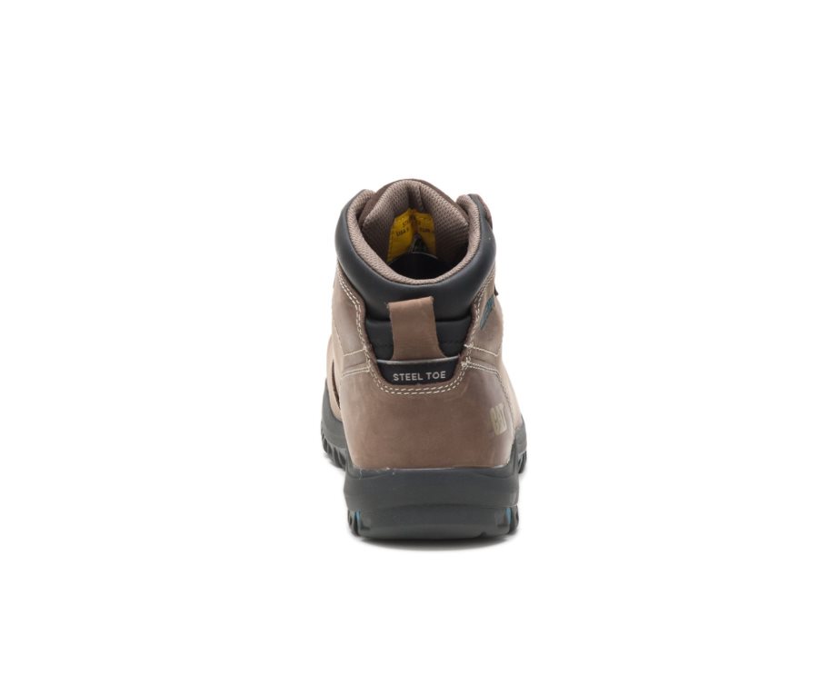 Botas De Seguridad Caterpillar CAT Mae Steel Puntera Impermeables Mujer Marrones | CAT-691JX