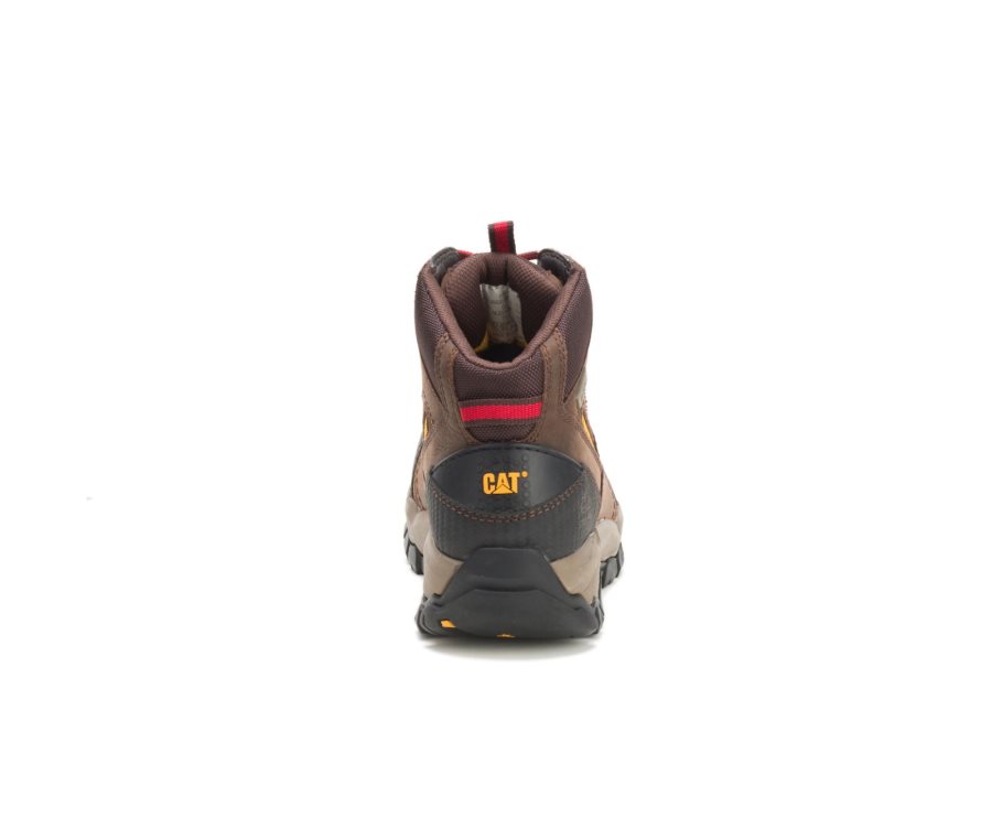 Botas De Seguridad Caterpillar CAT Navigator Mid Impermeables Steel Puntera Hombre Marrones Rojas | CAT-201RM