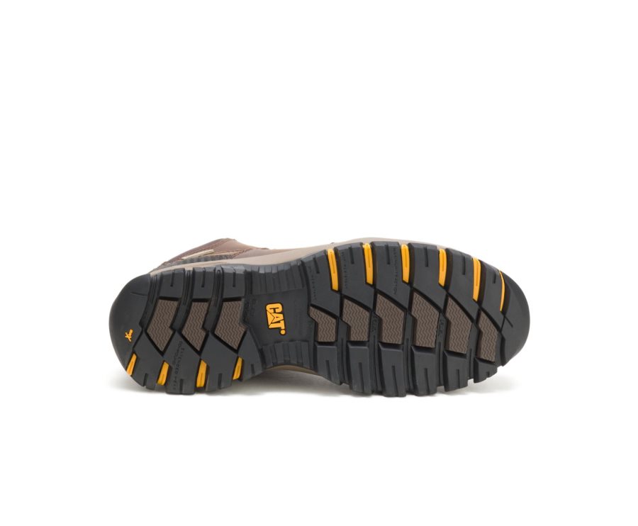 Botas De Seguridad Caterpillar CAT Navigator Mid Impermeables Steel Puntera Hombre Marrones Rojas | CAT-201RM