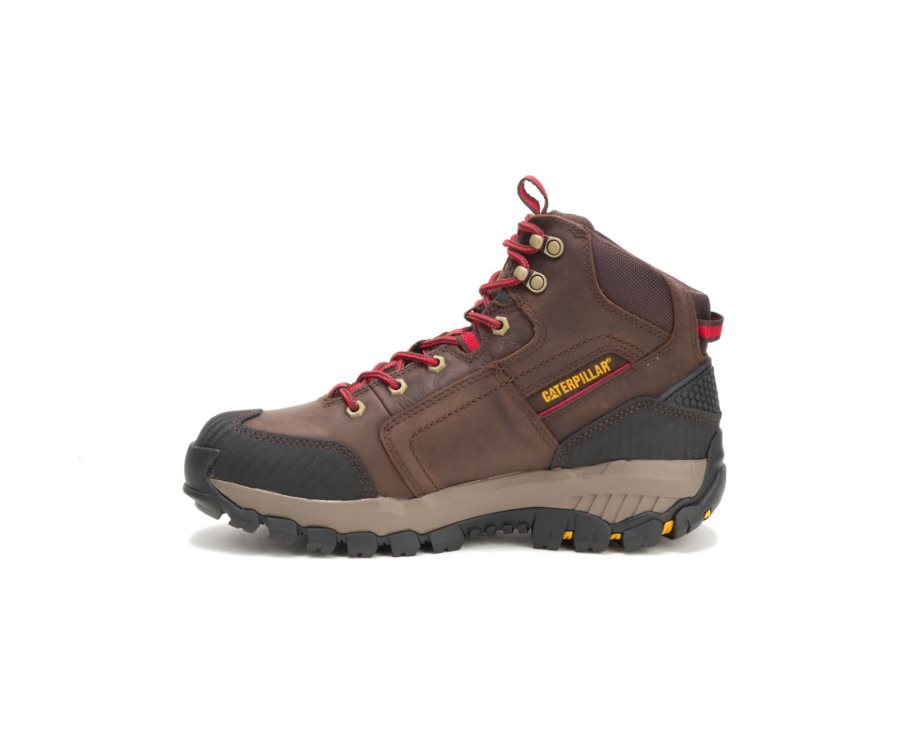 Botas De Seguridad Caterpillar CAT Navigator Impermeables Hombre Marrones Rojas | CAT-367GY