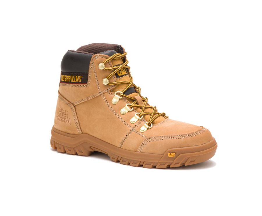 Botas De Seguridad Caterpillar CAT Outline Hombre Marrones | CAT-472RH