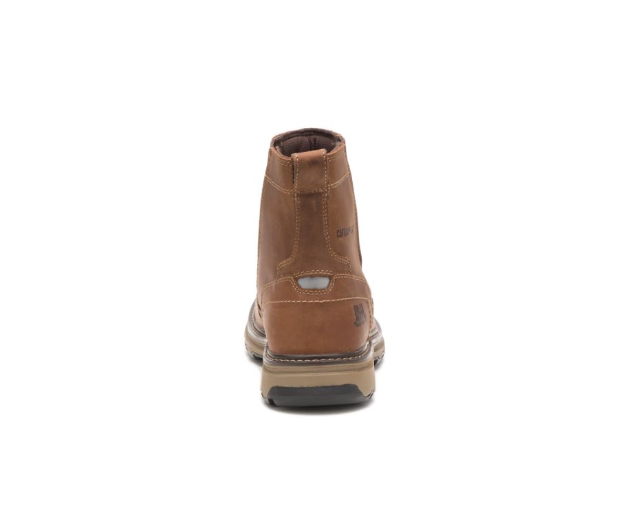 Botas De Seguridad Caterpillar CAT Pelton Trabajo Boot Hombre Beige Oscuro | CAT-915TM