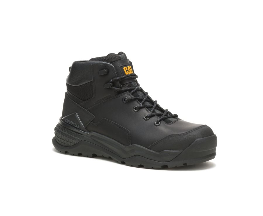 Botas De Seguridad Caterpillar CAT Provoke Mid Impermeables Alloy Puntera Hombre Negras | CAT-857DK