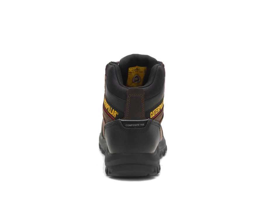 Botas De Seguridad Caterpillar CAT Resorption Impermeables Composite Puntera Hombre Marrones | CAT-621JO