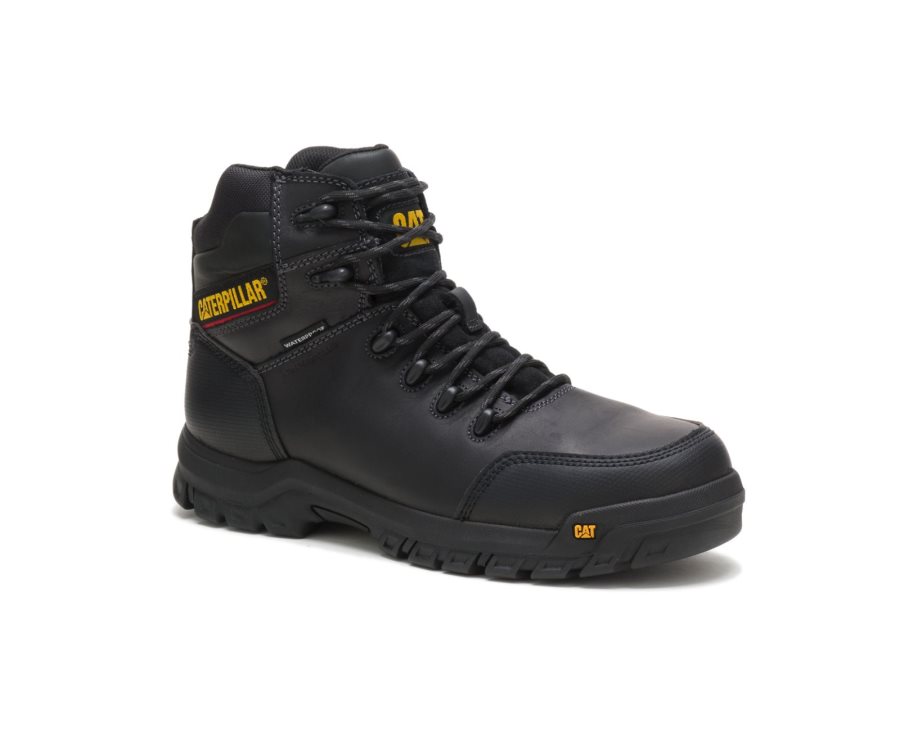 Botas De Seguridad Caterpillar CAT Resorption Impermeables Composite Puntera Hombre Negras | CAT-679HC