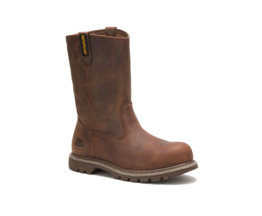 Botas De Seguridad Caterpillar CAT Revolver Steel Puntera Mujer Beige Oscuro | CAT-180GU