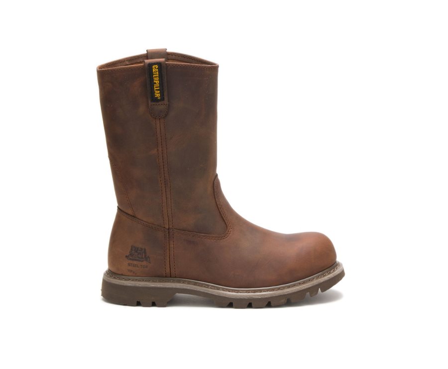 Botas De Seguridad Caterpillar CAT Revolver Steel Puntera Mujer Beige Oscuro | CAT-180GU