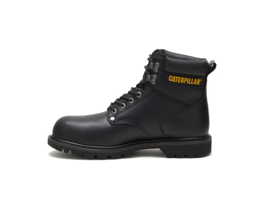 Botas De Seguridad Caterpillar CAT Second Shift Steel Puntera Hombre Negras | CAT-081GM