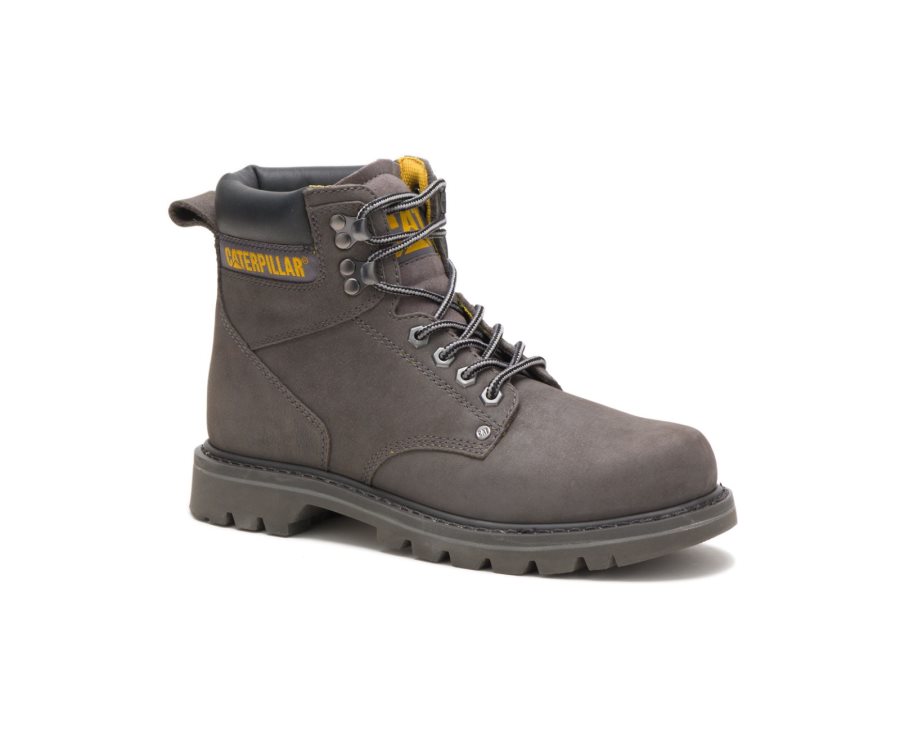 Botas De Seguridad Caterpillar CAT Second Shift Steel Puntera Hombre Gris | CAT-605CB