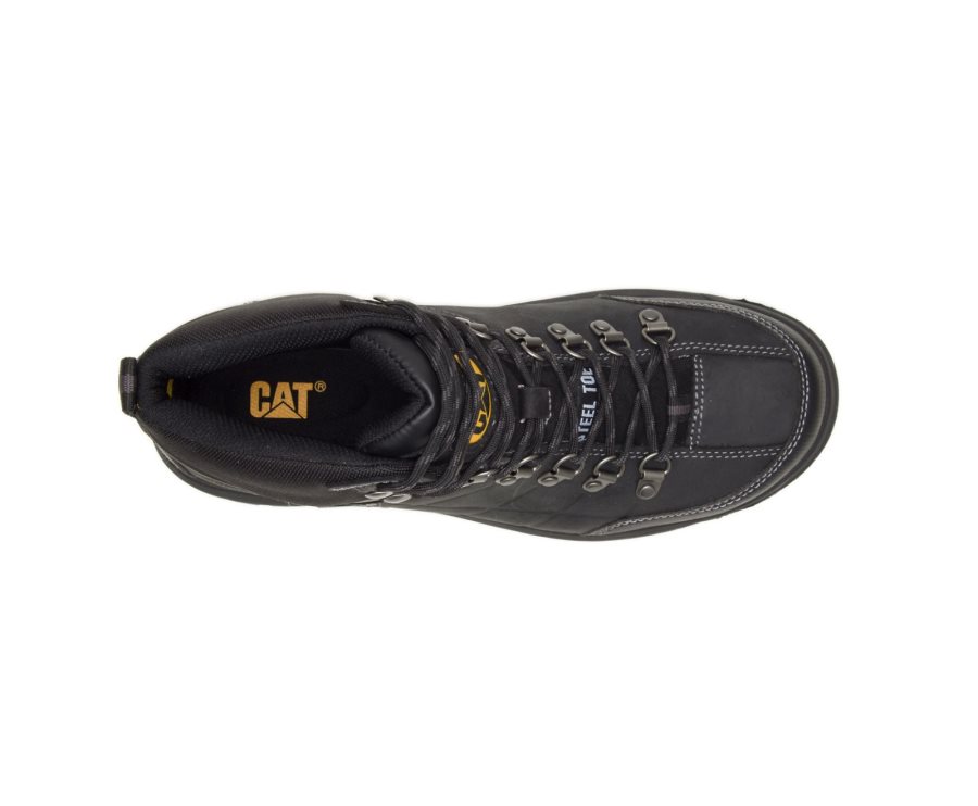 Botas De Seguridad Caterpillar CAT Threshold Impermeables Steel Puntera Hombre Negras | CAT-712JO