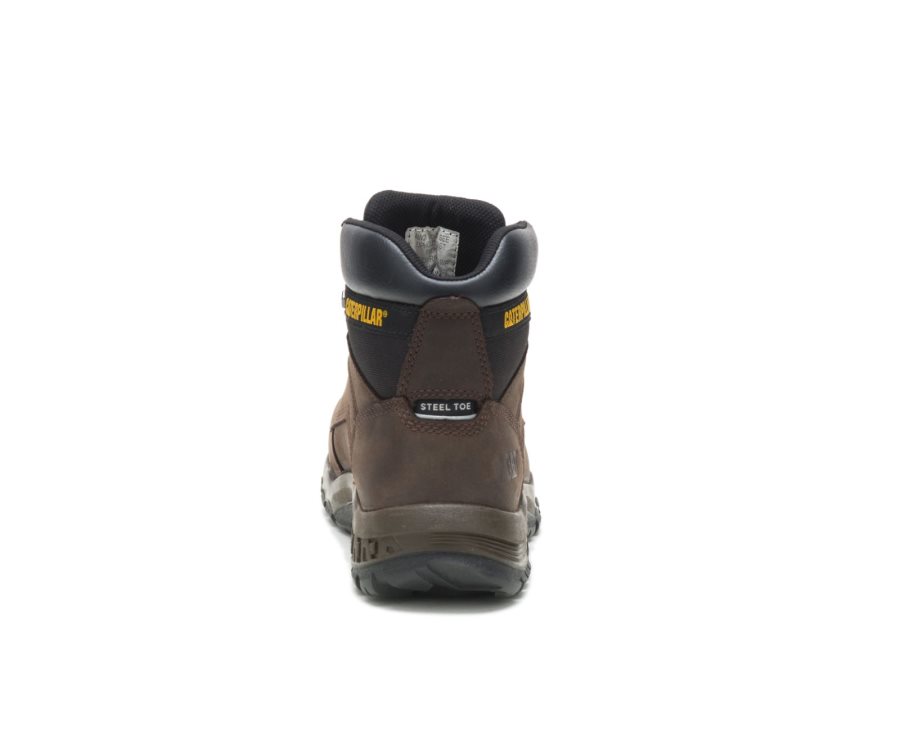 Botas De Seguridad Caterpillar CAT Upholder Impermeables Steel Puntera Hombre Chocolate Oscuro | CAT-486WF