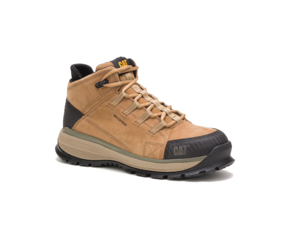 Botas De Seguridad Caterpillar CAT Utilize Impermeables Alloy Puntera Hombre Marrones | CAT-394KC