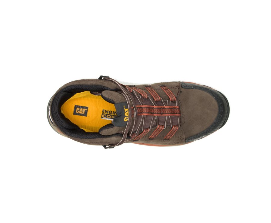 Botas De Seguridad Caterpillar CAT Utilize Impermeables Alloy Puntera Hombre Chocolate Oscuro | CAT-723TJ