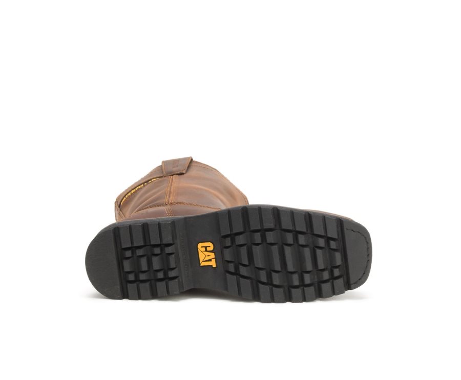 Botas De Seguridad Caterpillar CAT Wellston Pull On Steel Puntera Hombre Marrones Oscuro | CAT-348OV