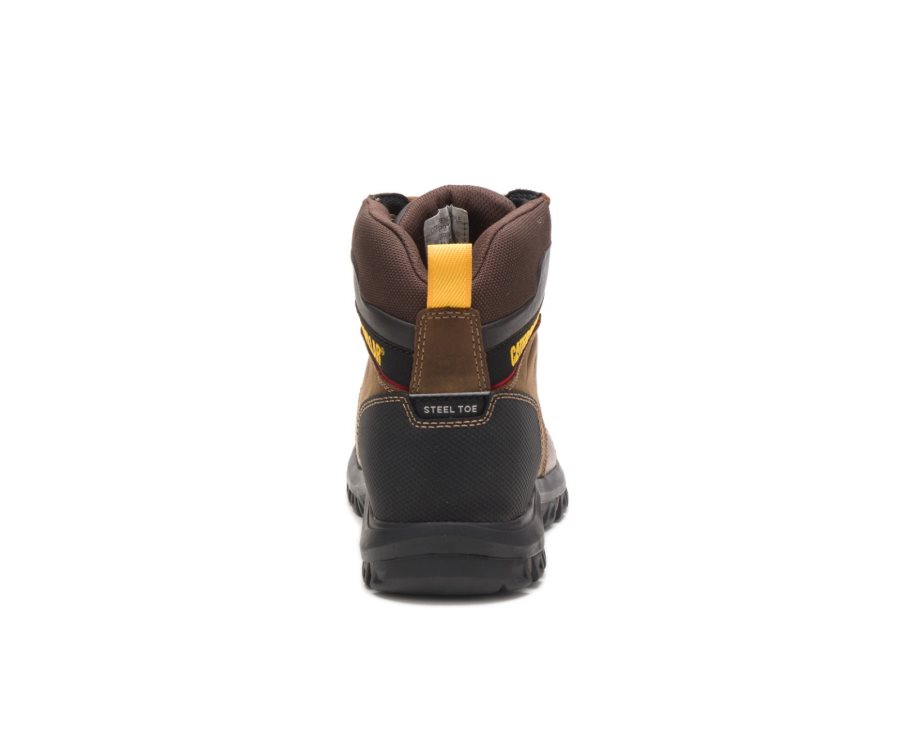 Botas De Seguridad Caterpillar CAT Wellspring Impermeables Metatarsal Guard Steel Puntera Hombre Marrones | CAT-516KO