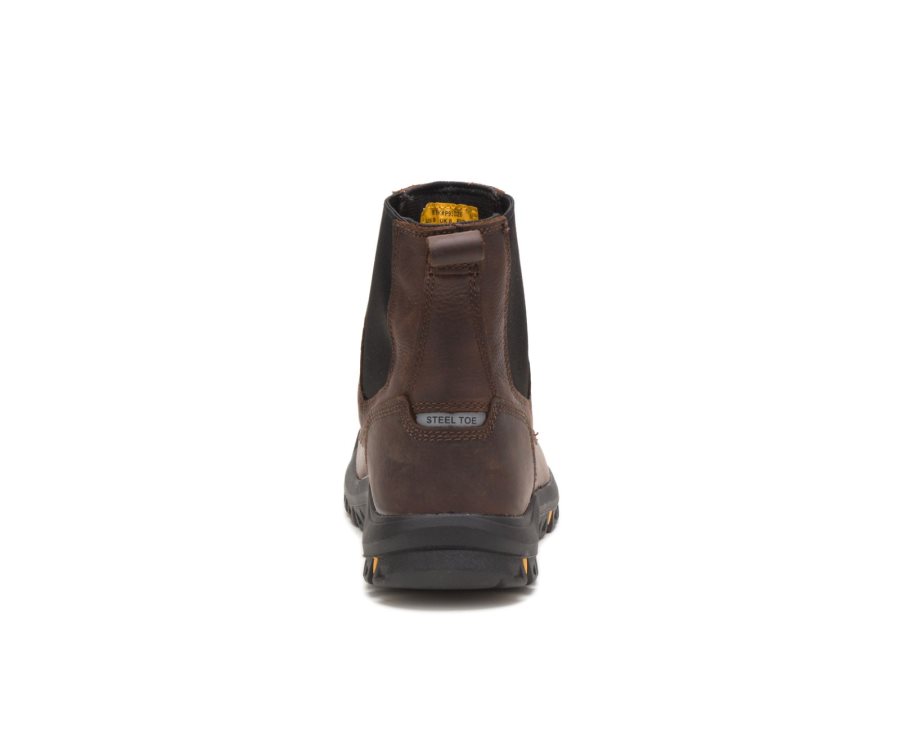 Botas De Seguridad Caterpillar CAT Wheelbase Steel Puntera Hombre Marrones Rojas | CAT-806OU