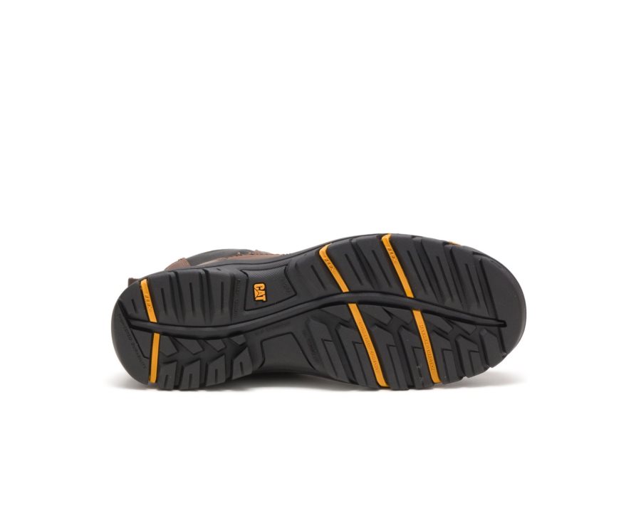 Botas De Seguridad Caterpillar CAT Wheelbase Steel Puntera Hombre Marrones Rojas | CAT-806OU